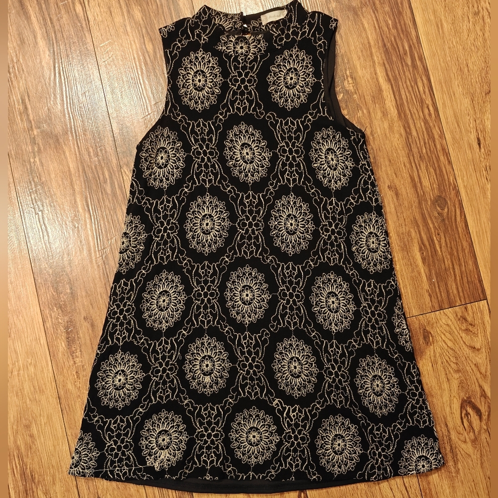 Altar'd State Lace Embellished Dress Mockneck Black‎ Boho Whimsigoth Women's M